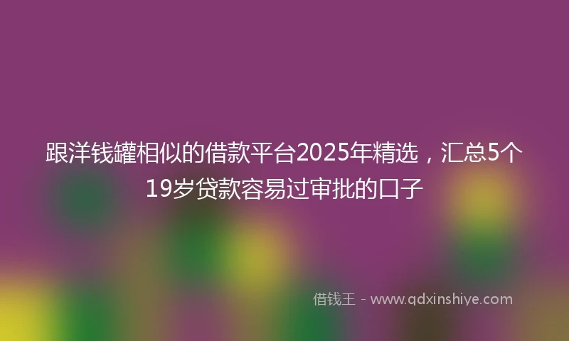 跟洋钱罐相似的借款平台2025年精选，汇总5个19岁贷款容易过审批的口子