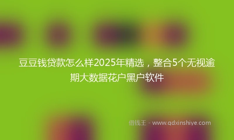 豆豆钱贷款怎么样2025年精选，整合5个无视逾期大数据花户黑户软件