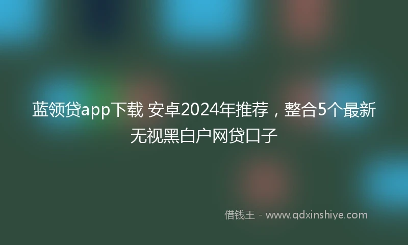 蓝领贷app下载 安卓2024年推荐，整合5个最新无视黑白户网贷口子
