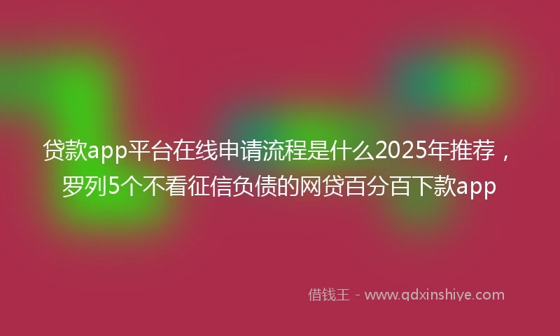 贷款app平台在线申请流程是什么2025年推荐，罗列5个不看征信负债的网贷百分百下款app