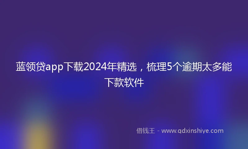 蓝领贷app下载2024年精选，梳理5个逾期太多能下款软件