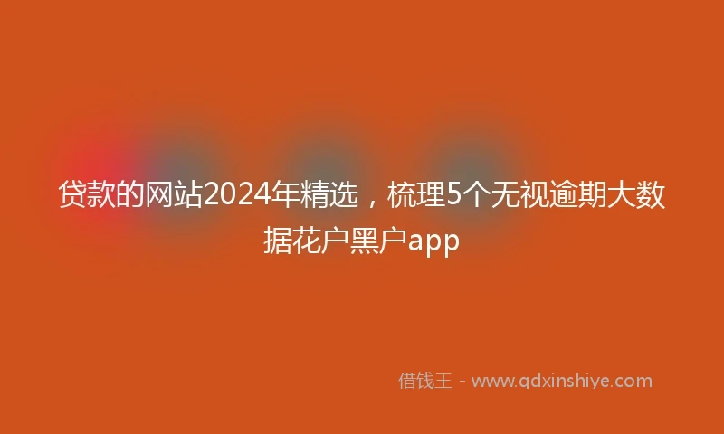 贷款的网站2024年精选,梳理5个无视逾期大数据花户黑户app