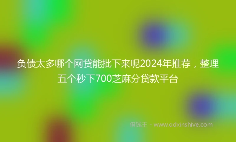 负债太多哪个网贷能批下来呢2024年推荐，整理五个秒下700芝麻分贷款平台