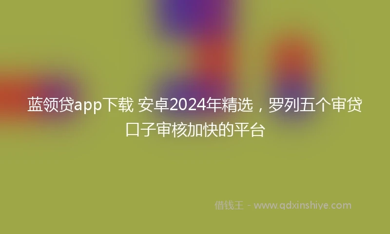蓝领贷app下载 安卓2024年精选，罗列五个审贷口子审核加快的平台