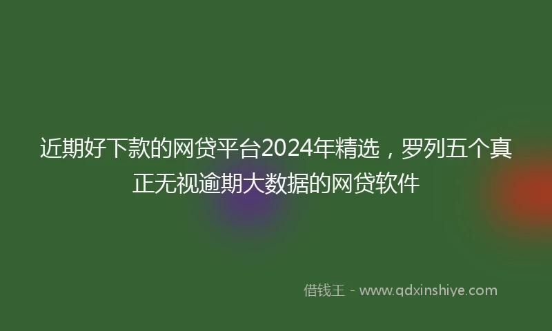 近期好下款的网贷平台2024年精选，罗列五个真正无视逾期大数据的网贷软件