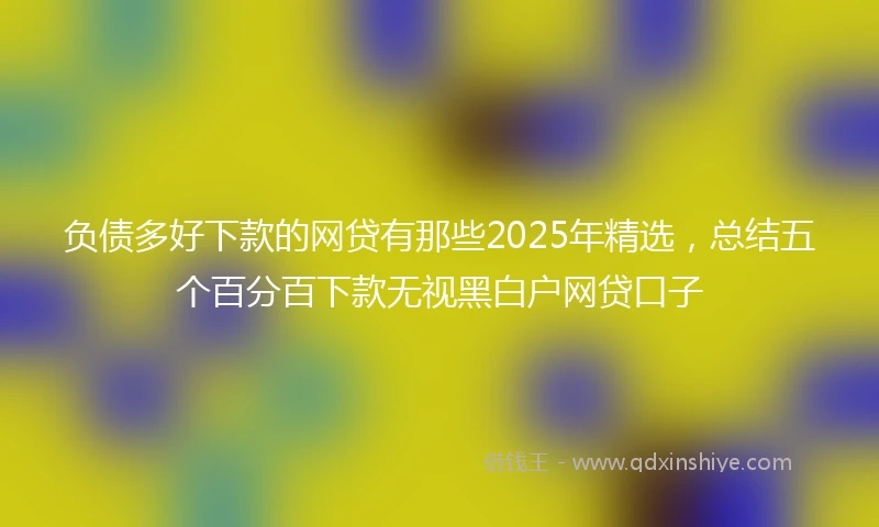 负债多好下款的网贷有那些2025年精选，总结五个百分百下款无视黑白户网贷口子