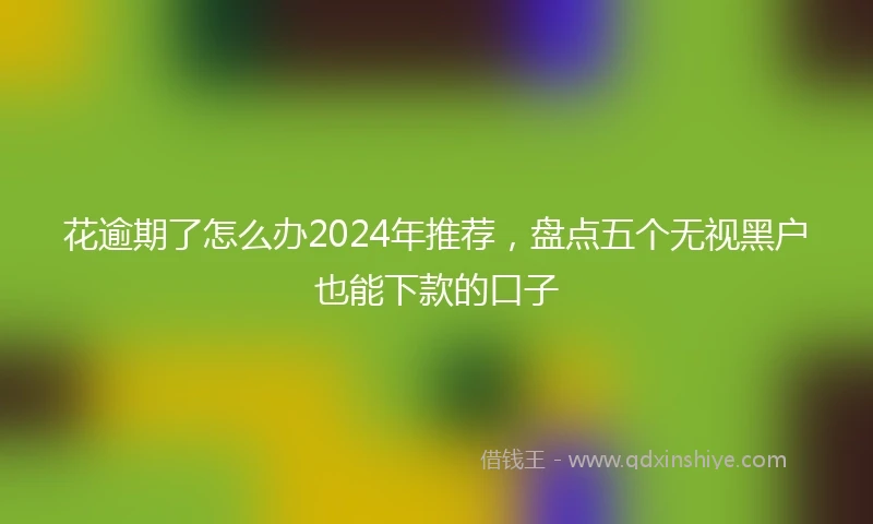 花逾期了怎么办2024年推荐，盘点五个无视黑户也能下款的口子