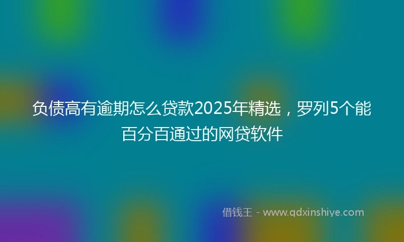 负债高有逾期怎么贷款2025年精选，罗列5个能百分百通过的网贷软件