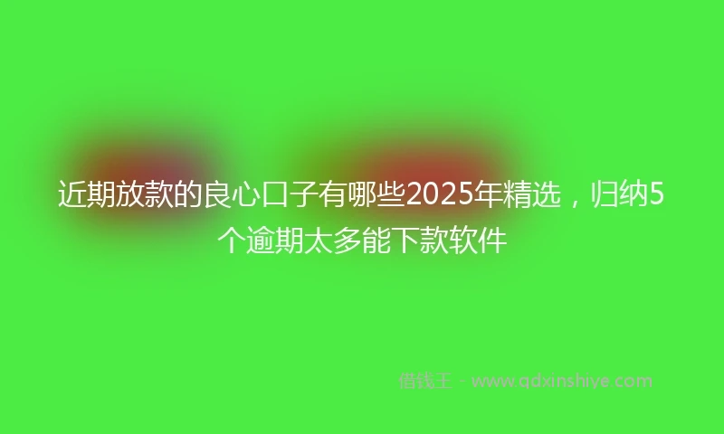 近期放款的良心口子有哪些2025年精选，归纳5个逾期太多能下款软件