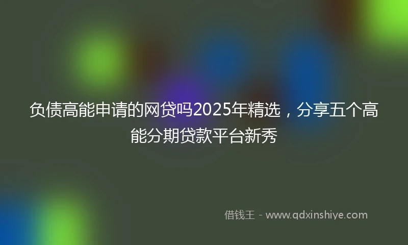 负债高能申请的网贷吗2025年精选，分享五个高能分期贷款平台新秀
