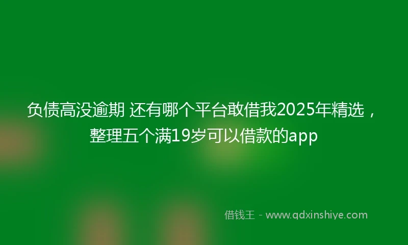 负债高没逾期 还有哪个平台敢借我2025年精选，整理五个满19岁可以借款的app