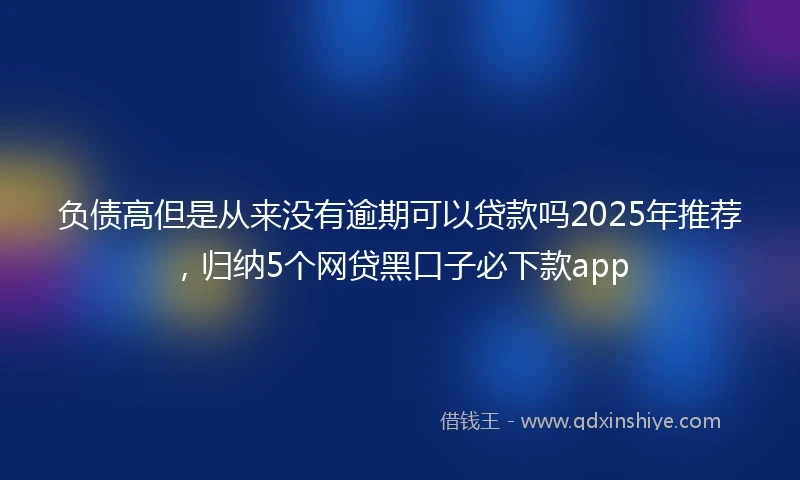 负债高但是从来没有逾期可以贷款吗2025年推荐，归纳5个网贷黑口子必下款app