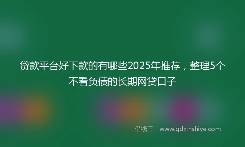 贷款平台好下款的有哪些2025年推荐，整理5个不看负债的长期网贷口子