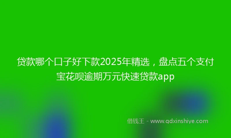 贷款哪个口子好下款2025年精选，盘点五个支付宝花呗逾期万元快速贷款app