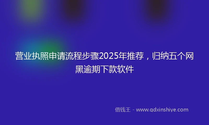 营业执照申请流程步骤2025年推荐，归纳五个网黑逾期下款软件