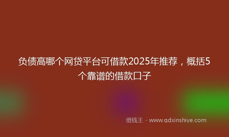负债高哪个网贷平台可借款2025年推荐，概括5个靠谱的借款口子