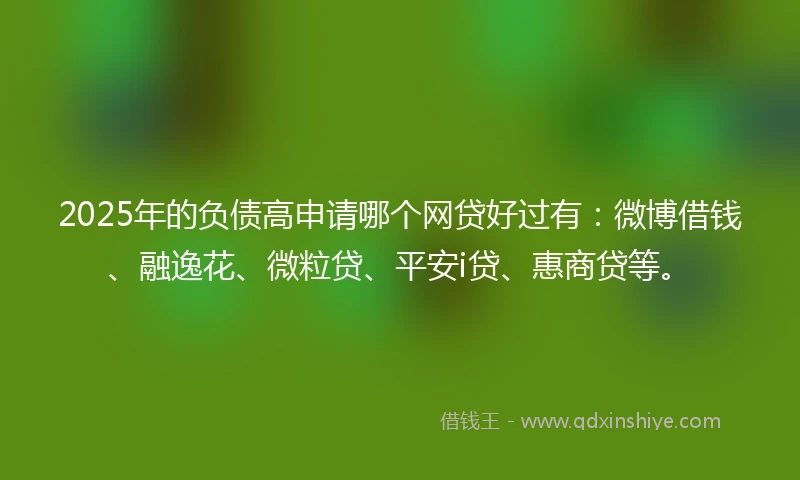 2025年的负债高申请哪个网贷好过有：微博借钱、融逸花、微粒贷、平安i贷、惠商贷等。