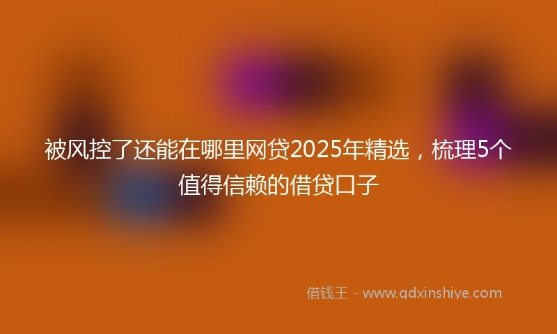 被风控了还能在哪里网贷2025年精选，梳理5个值得信赖的借贷口子
