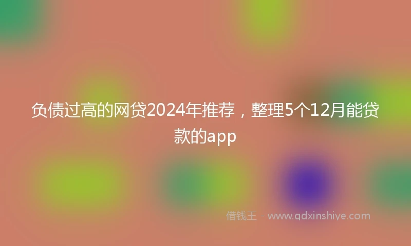负债过高的网贷2024年推荐，整理5个12月能贷款的app