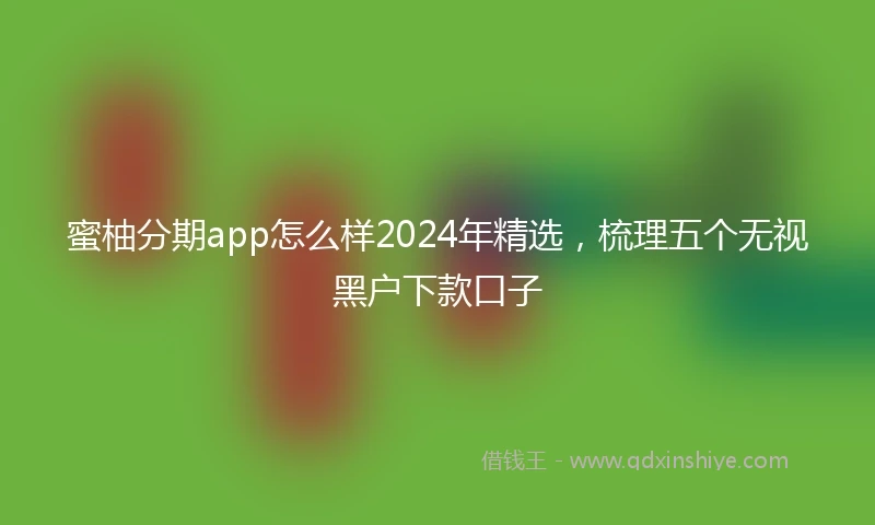 蜜柚分期app怎么样2024年精选，梳理五个无视黑户下款口子