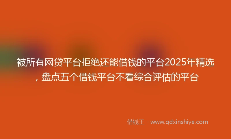 被所有网贷平台拒绝还能借钱的平台2025年精选，盘点五个借钱平台不看综合评估的平台