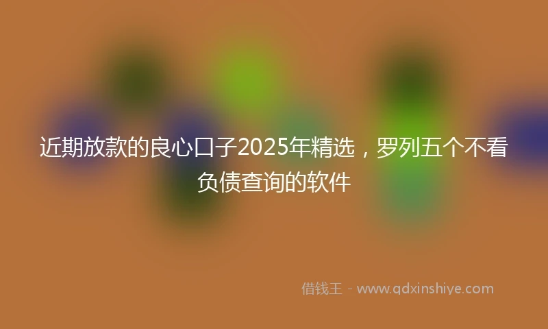 近期放款的良心口子2025年精选，罗列五个不看负债查询的软件