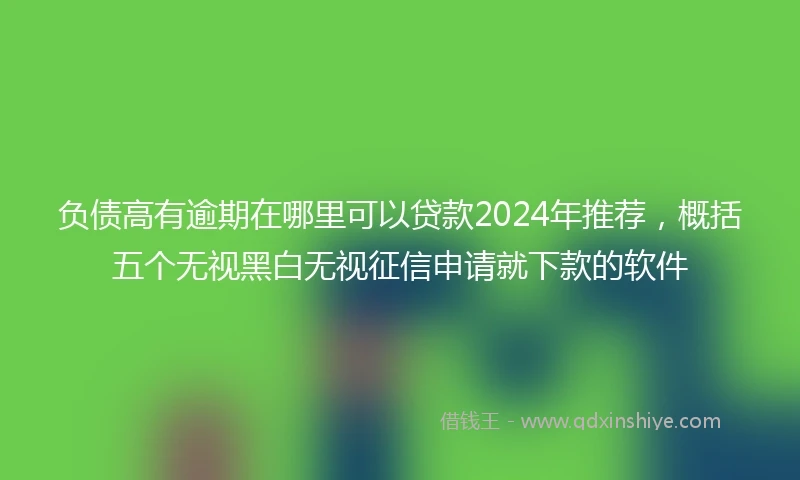 负债高有逾期在哪里可以贷款2024年推荐，概括五个无视黑白无视征信申请就下款的软件