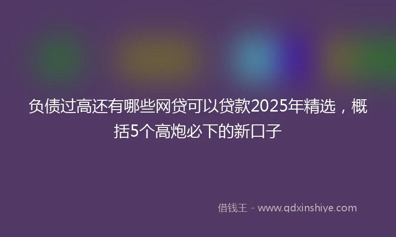 负债过高还有哪些网贷可以贷款2025年精选，概括5个高炮必下的新口子