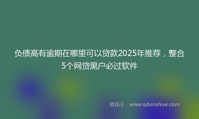 负债高有逾期在哪里可以贷款2025年推荐，整合5个网贷黑户必过软件