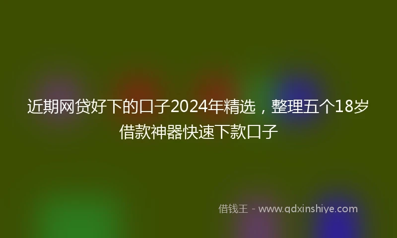 近期网贷好下的口子2024年精选，整理五个18岁借款神器快速下款口子