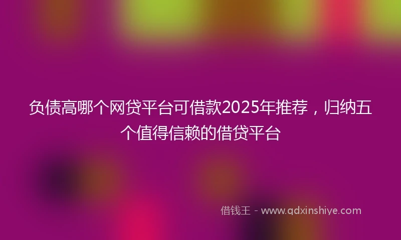 负债高哪个网贷平台可借款2025年推荐，归纳五个值得信赖的借贷平台