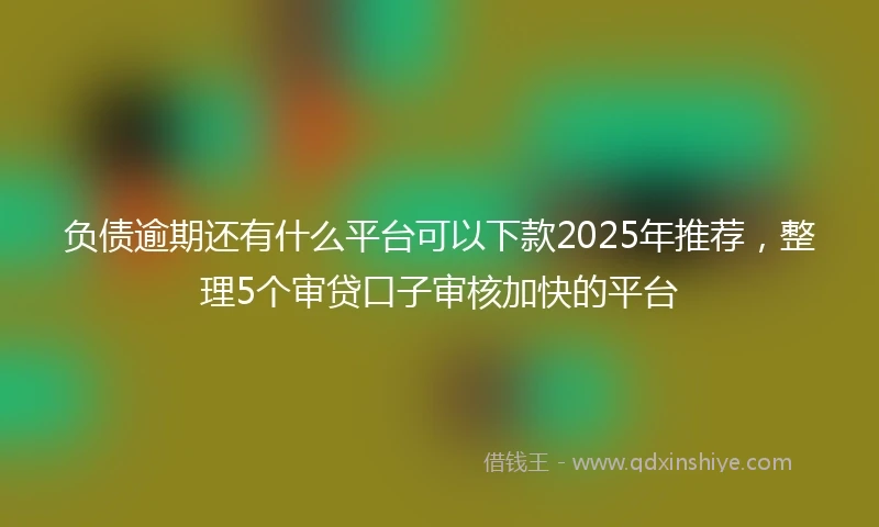 负债逾期还有什么平台可以下款2025年推荐，整理5个审贷口子审核加快的平台