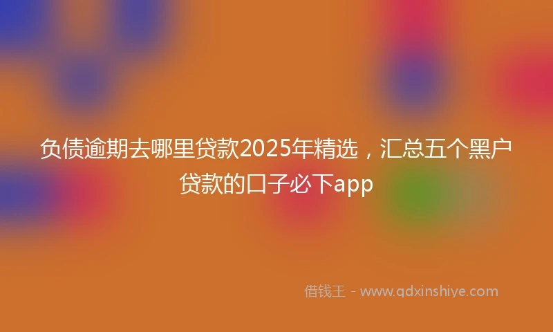 负债逾期去哪里贷款2025年精选，汇总五个黑户贷款的口子必下app