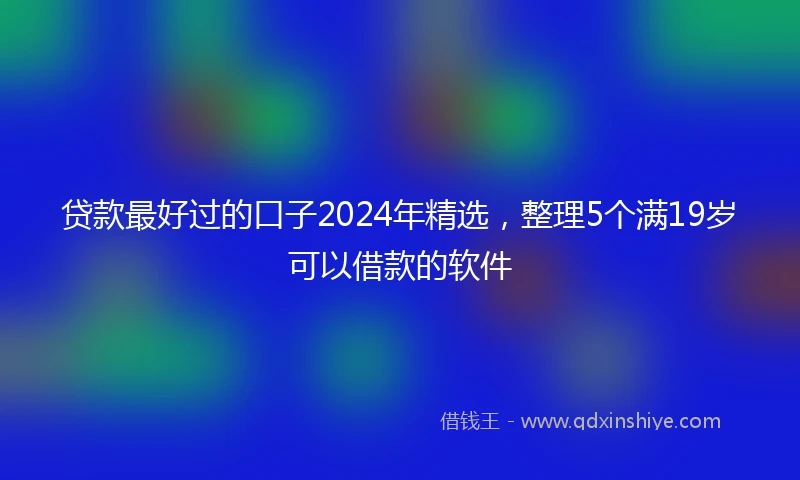 贷款最好过的口子2024年精选，整理5个满19岁可以借款的软件