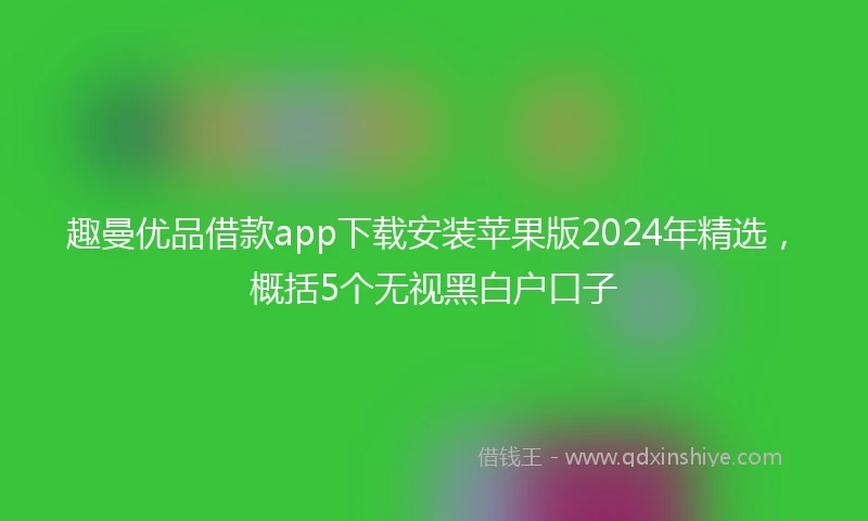 趣曼优品借款app下载安装苹果版2024年精选，概括5个无视黑白户口子