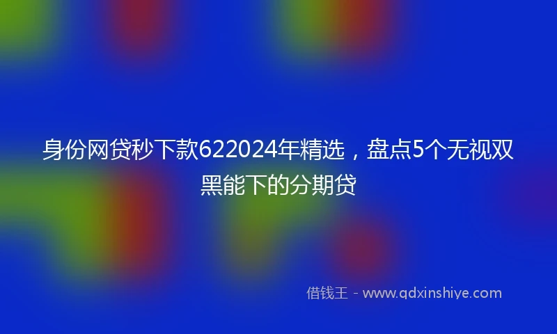 身份网贷秒下款622024年精选，盘点5个无视双黑能下的分期贷
