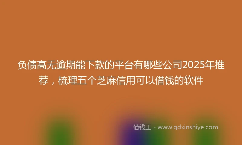 负债高无逾期能下款的平台有哪些公司2025年推荐，梳理五个芝麻信用可以借钱的软件