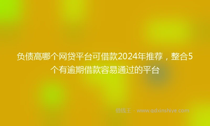 负债高哪个网贷平台可借款2024年推荐，整合5个有逾期借款容易通过的平台
