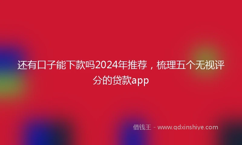 还有口子能下款吗2024年推荐，梳理五个无视评分的贷款app