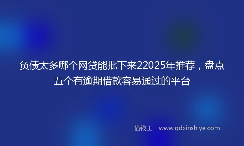 负债太多哪个网贷能批下来22025年推荐，盘点五个有逾期借款容易通过的平台