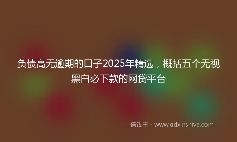 负债高无逾期的口子2025年精选，概括五个无视黑白必下款的网贷平台