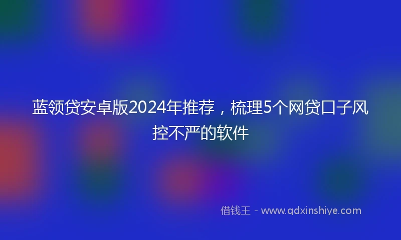 蓝领贷安卓版2024年推荐，梳理5个网贷口子风控不严的软件