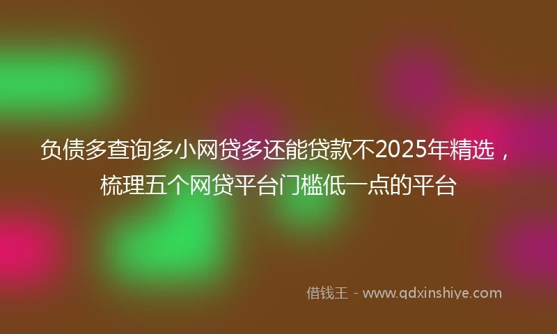 负债多查询多小网贷多还能贷款不2025年精选，梳理五个网贷平台门槛低一点的平台