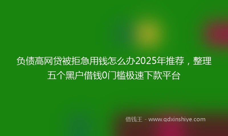 负债高网贷被拒急用钱怎么办2025年推荐，整理五个黑户借钱0门槛极速下款平台