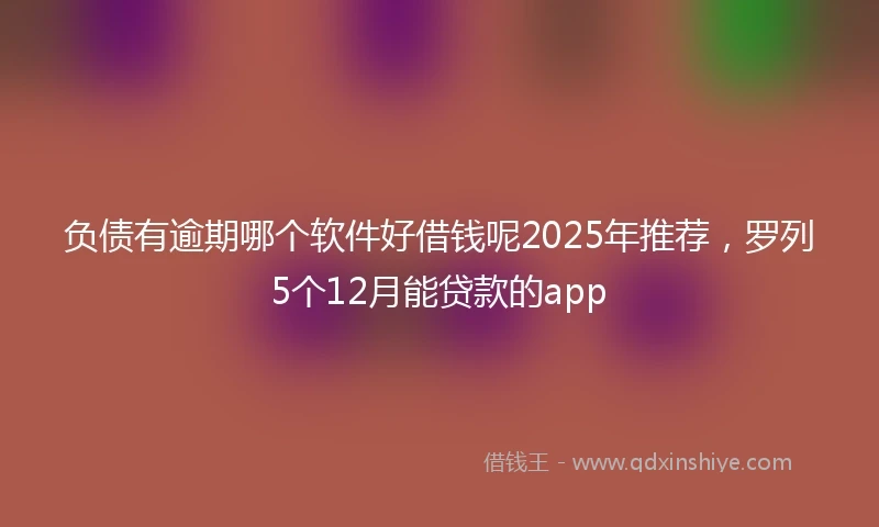 负债有逾期哪个软件好借钱呢2025年推荐，罗列5个12月能贷款的app