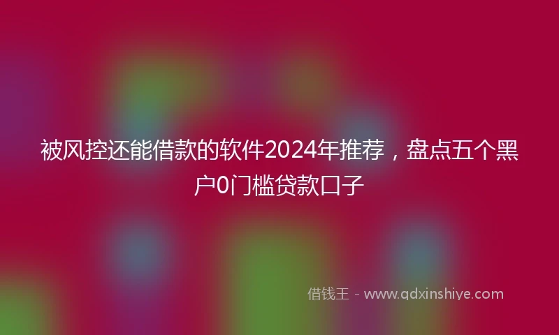 被风控还能借款的软件2024年推荐，盘点五个黑户0门槛贷款口子