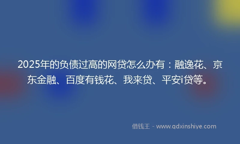 2025年的负债过高的网贷怎么办有：融逸花、京东金融、百度有钱花、我来贷、平安i贷等。