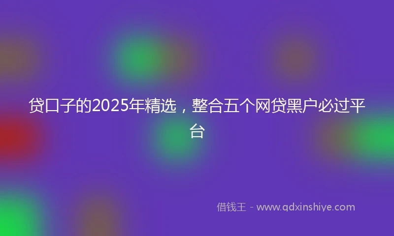贷口子的2025年精选，整合五个网贷黑户必过平台