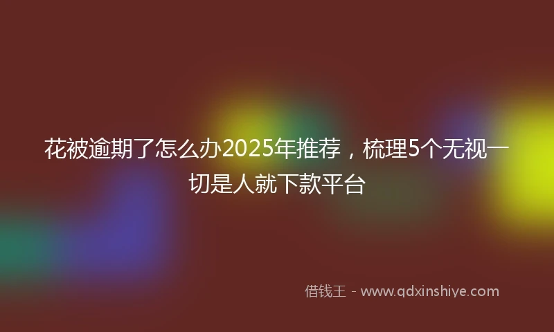花被逾期了怎么办2025年推荐，梳理5个无视一切是人就下款平台