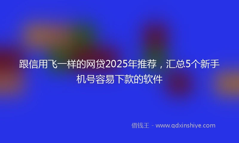 跟信用飞一样的网贷2025年推荐，汇总5个新手机号容易下款的软件